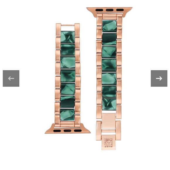 NWT AnneKlein Marbleized Resin Bracelet for Apple Watch 38/40/41 MM Rose Gold - Picture 2 of 3